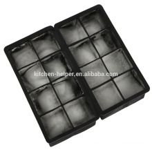 8 cavidad más práctico del molde de hielo de silicona cuadrado molde de hielo antiadherente